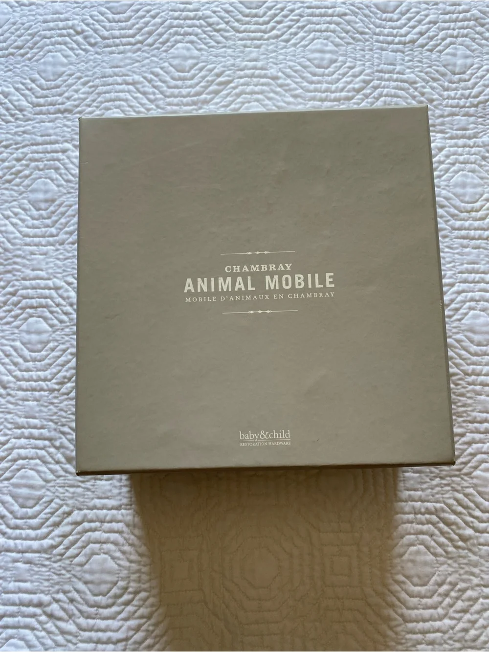 Restoration Hardware Baby & Child Chambray Animal Mobile Elephant Lion Giraffe